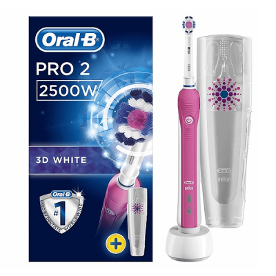 Bàn chải đánh răng điện Oral-B Pro 2 2500 màu hồng